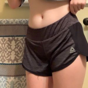 Black Reebok athletic shorts